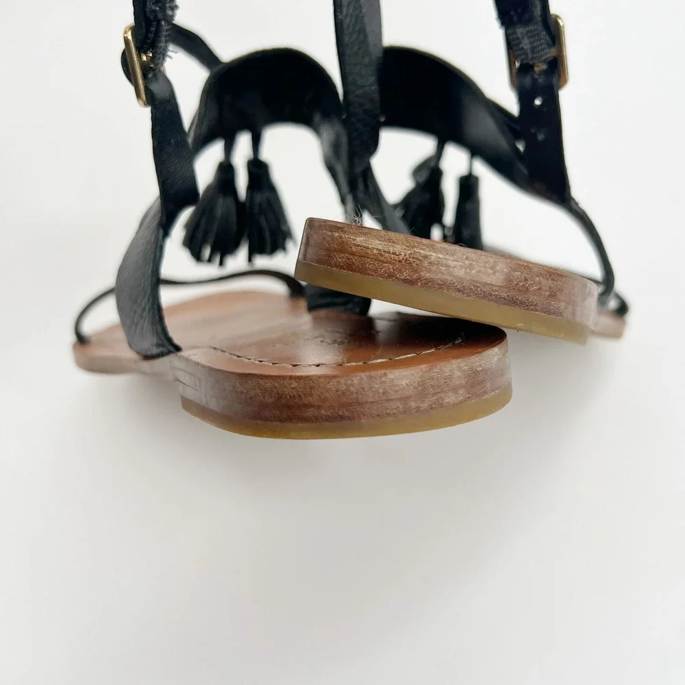 KATE SPADE Carlita Black Flat Sandals 8